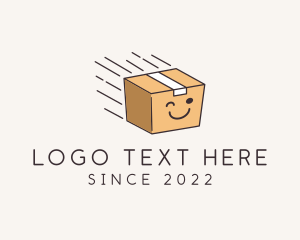 Courier - Delivery Smiley Box logo design