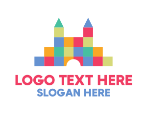 Color - Cube Castle Theme Park logo design