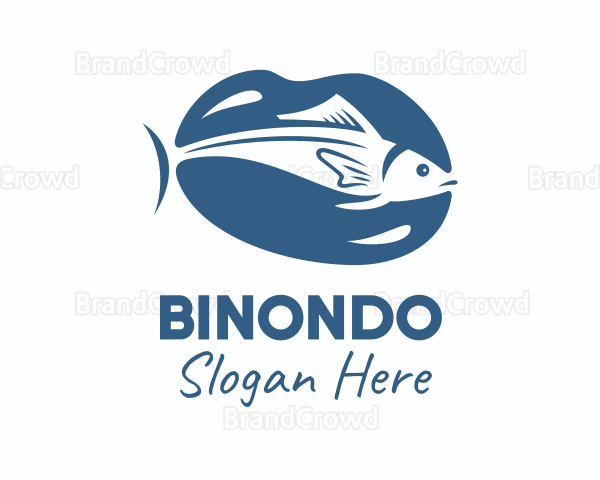 Blue Mackerel Fish Logo