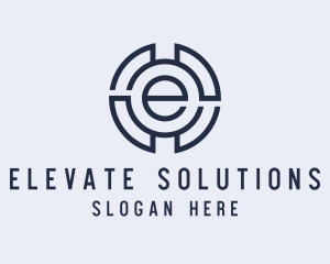 Industrial Letter E logo design