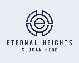 Industrial Letter E logo design