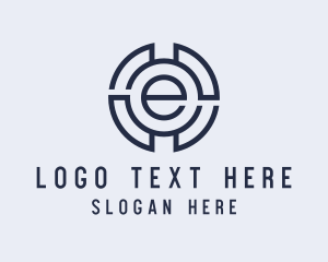 Factory - Industrial Letter E logo design