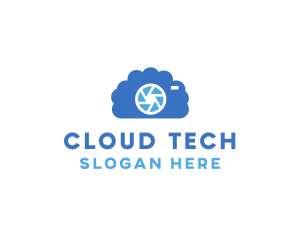 Cloud - Blue Cloud Camera logo design