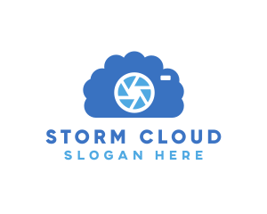 Blue Cloud Shutter logo design