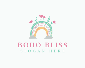 Rainbow Nursery Flowers logo design