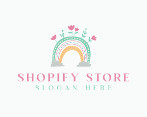 Rainbow Nursery Flowers logo design