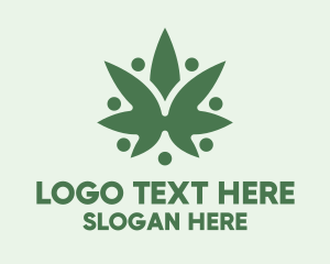 Drugs - Weed Leaf People logo design