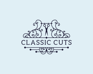 Haircut Barber Grooming logo design