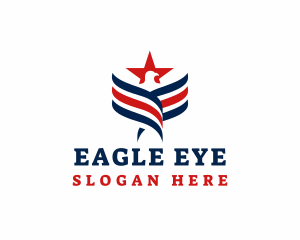 Eagle Patriot Stripes logo design