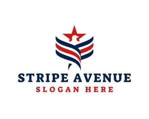 Eagle Patriot Stripes logo design