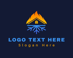 Temperature - Snow Fire House logo design