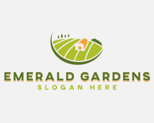 Lawn Care Farm Field logo design