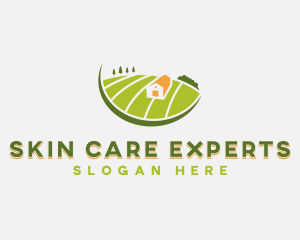 Lawn Care Farm Field logo design