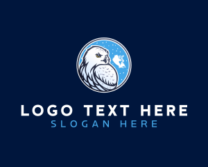 Map - Snowy Owl Bird logo design