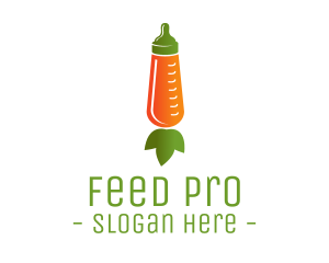 Carrot Feeding Bottle logo design