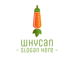 Vegetarian - Carrot Feeding Bottle logo design
