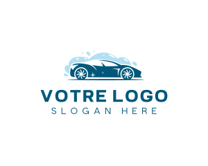 Sports Car Auto Wash Logo