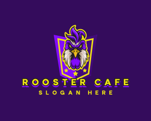 Star Shield Rooster logo design