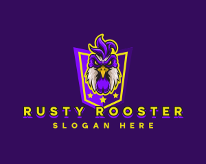 Star Shield Rooster logo design