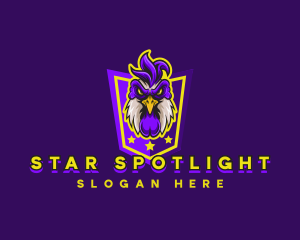 Star Shield Rooster logo design