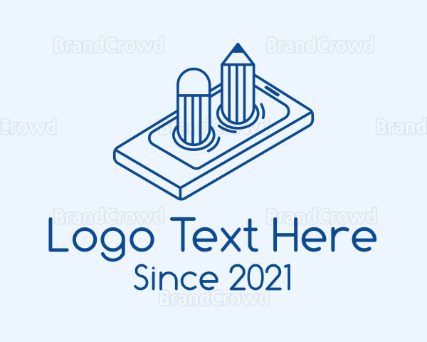 Mobile Phone Pencil Logo