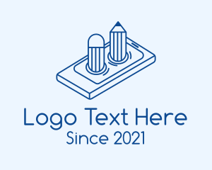 Studying - Mobile Phone Pencil logo design