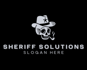 Sheriff - Sheriff Skull Cigarette logo design