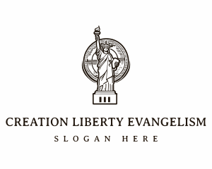 Vintage NYC Liberty Statue logo design