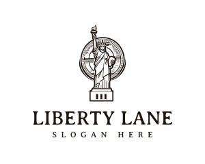 Vintage NYC Liberty Statue logo design