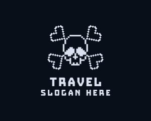 Pixel Skull Bones Logo