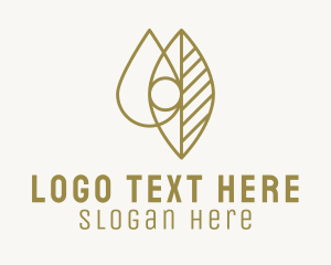 Organic Brown Leaf Oil  Logo