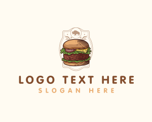 Sesame Bun - Montana Bison Burger logo design