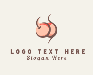 Seductive - Sexy Cherry Butt logo design
