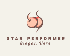 Entertainer - Sexy Cherry Butt logo design