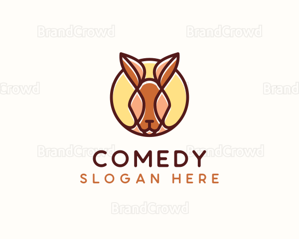 Wild Kangaroo Animal Logo