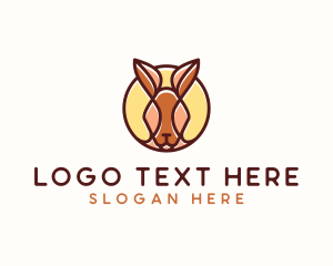 Confused - Wild Kangaroo Animal logo design