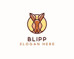 Wild Kangaroo Animal Logo