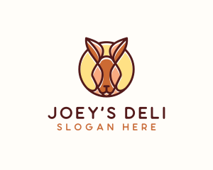 Joey - Wild Kangaroo Animal logo design