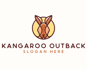 Wild Kangaroo Animal logo design