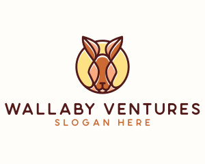 Wallaby - Wild Kangaroo Animal logo design