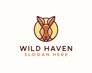 Wild Kangaroo Animal logo design