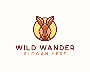 Wild Kangaroo Animal logo design