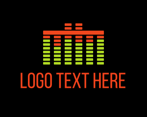 Producer - Music Sound Equalizer logo design