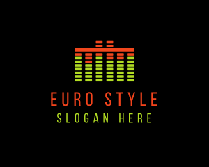 Europe - Music Sound Equalizer logo design