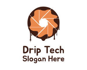 Dripping - Camera Donut Shutter logo design