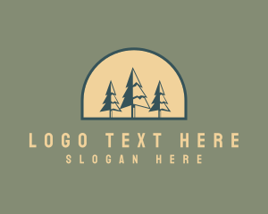 Woods - Pine Tree Forest logo design