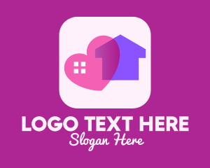 House Hunting - Heart House App logo design