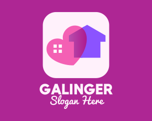 House Shopping - Heart House App logo design