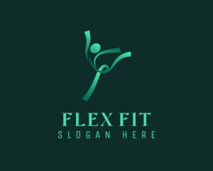 Stretching - Fitness Yoga Stretching logo design