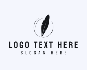 Blogger - Feather Stationery Publisher logo design
